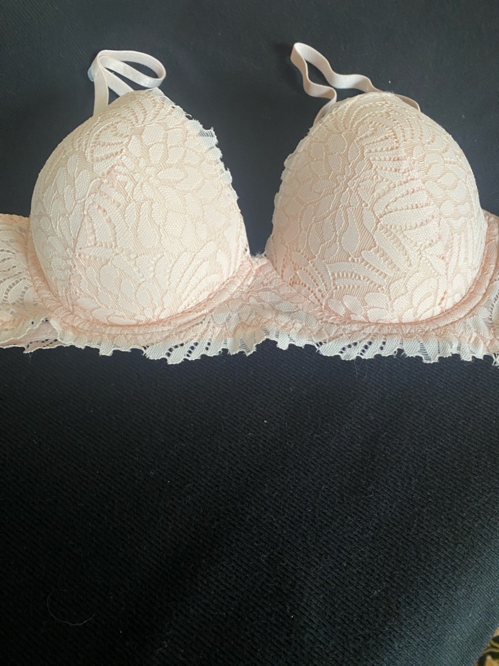 Adrienne Vittadini Lace Push-Up Bra in Blush